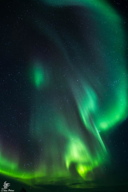 aurora boreale in Lapponia